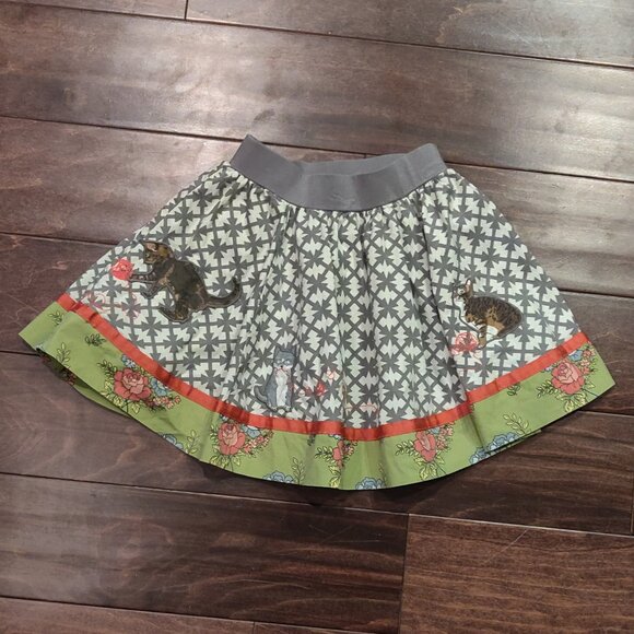 Matilda Jane Pretty Kitty Floral Skirt Grey SIZE 6 - Picture 5 of 5